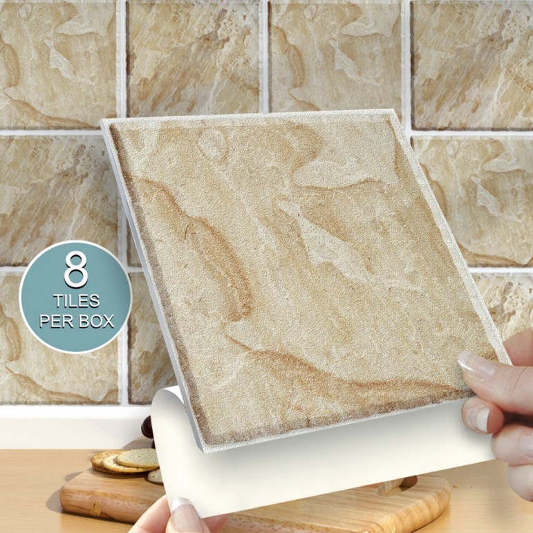 Self Adhesive Wall Tiles for Kitchens and Bathrooms - DESERT STONE - 6 ...