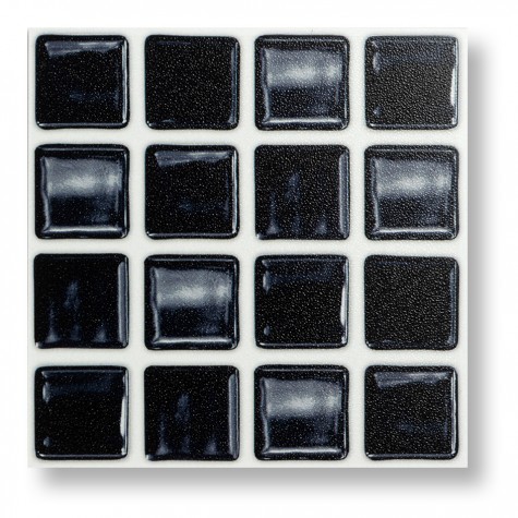 Self Adhesive Wall Tiles for Kitchens and Bathrooms - BLACK MOSAIC - 6 ...